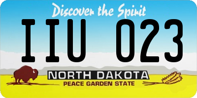 ND license plate IIU023