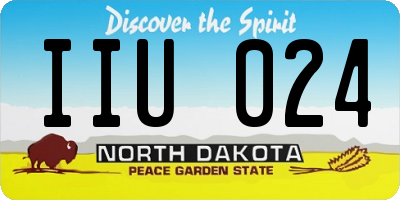 ND license plate IIU024