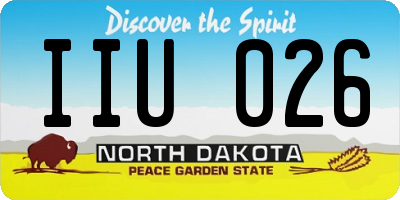 ND license plate IIU026