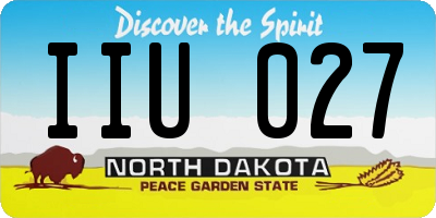 ND license plate IIU027