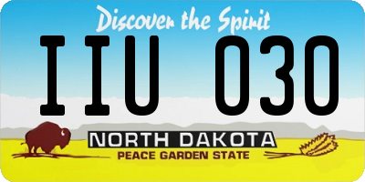 ND license plate IIU030