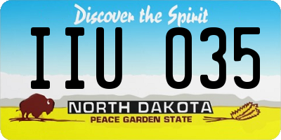 ND license plate IIU035