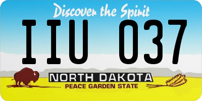 ND license plate IIU037