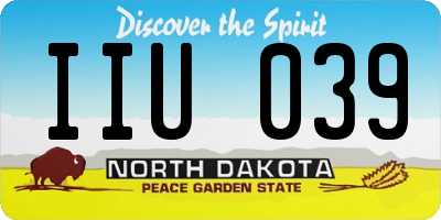 ND license plate IIU039