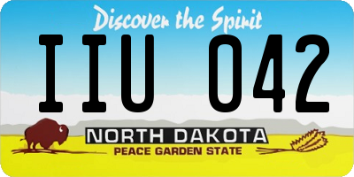 ND license plate IIU042