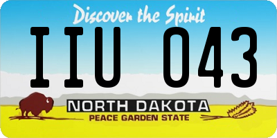 ND license plate IIU043