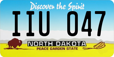 ND license plate IIU047