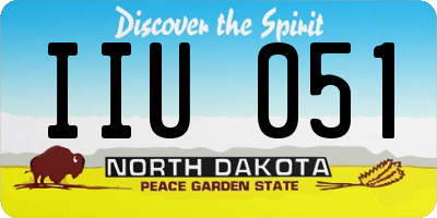 ND license plate IIU051