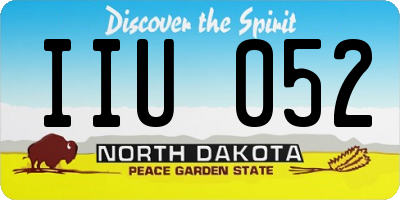 ND license plate IIU052