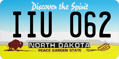 ND license plate IIU062