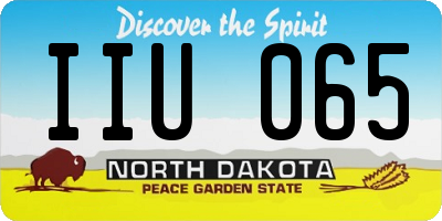 ND license plate IIU065