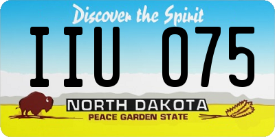 ND license plate IIU075
