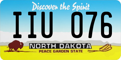 ND license plate IIU076