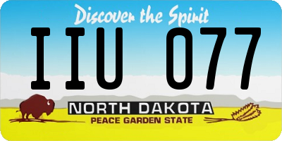ND license plate IIU077