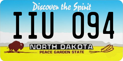 ND license plate IIU094