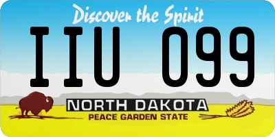 ND license plate IIU099