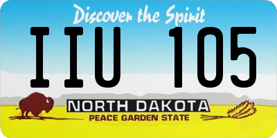 ND license plate IIU105