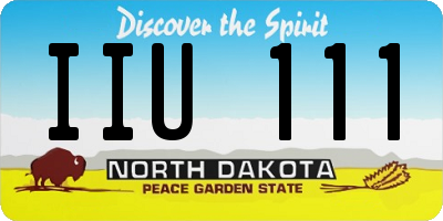 ND license plate IIU111