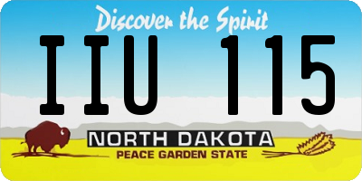ND license plate IIU115