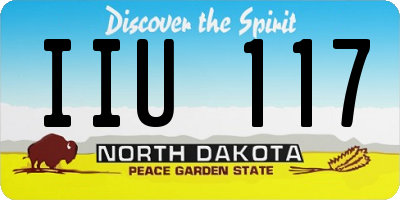 ND license plate IIU117