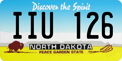 ND license plate IIU126