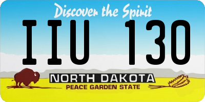 ND license plate IIU130
