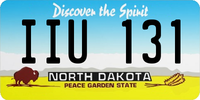 ND license plate IIU131