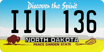 ND license plate IIU136