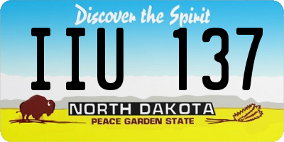 ND license plate IIU137