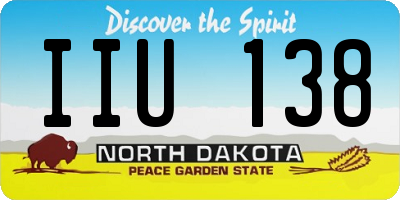 ND license plate IIU138