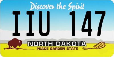 ND license plate IIU147