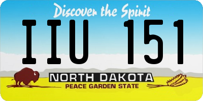 ND license plate IIU151