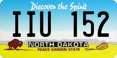 ND license plate IIU152