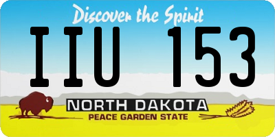 ND license plate IIU153