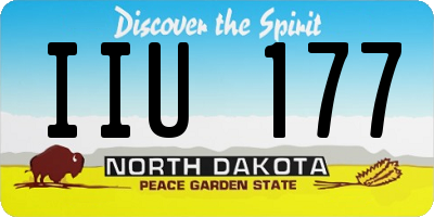 ND license plate IIU177