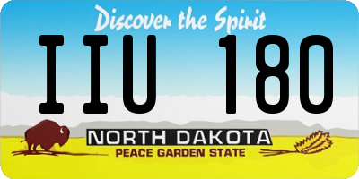 ND license plate IIU180