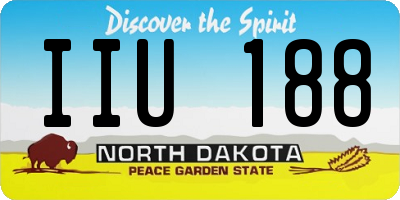 ND license plate IIU188