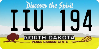 ND license plate IIU194