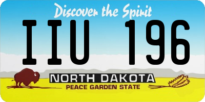 ND license plate IIU196