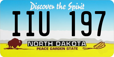 ND license plate IIU197