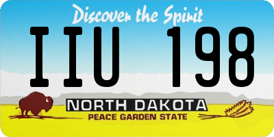 ND license plate IIU198
