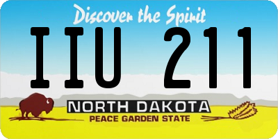 ND license plate IIU211