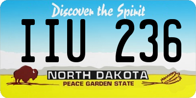 ND license plate IIU236