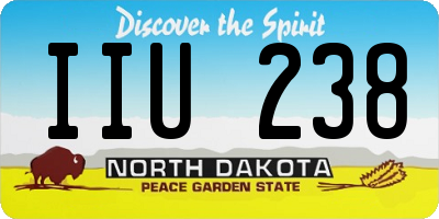 ND license plate IIU238