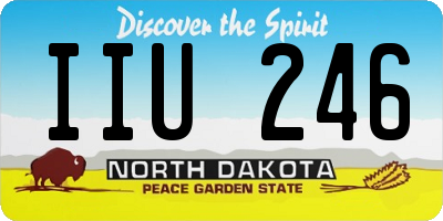 ND license plate IIU246