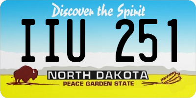 ND license plate IIU251