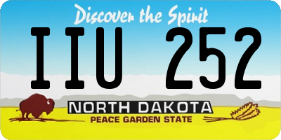 ND license plate IIU252