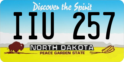 ND license plate IIU257
