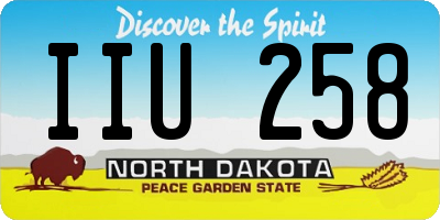 ND license plate IIU258