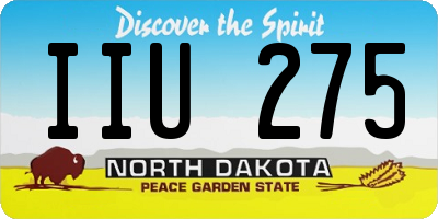 ND license plate IIU275